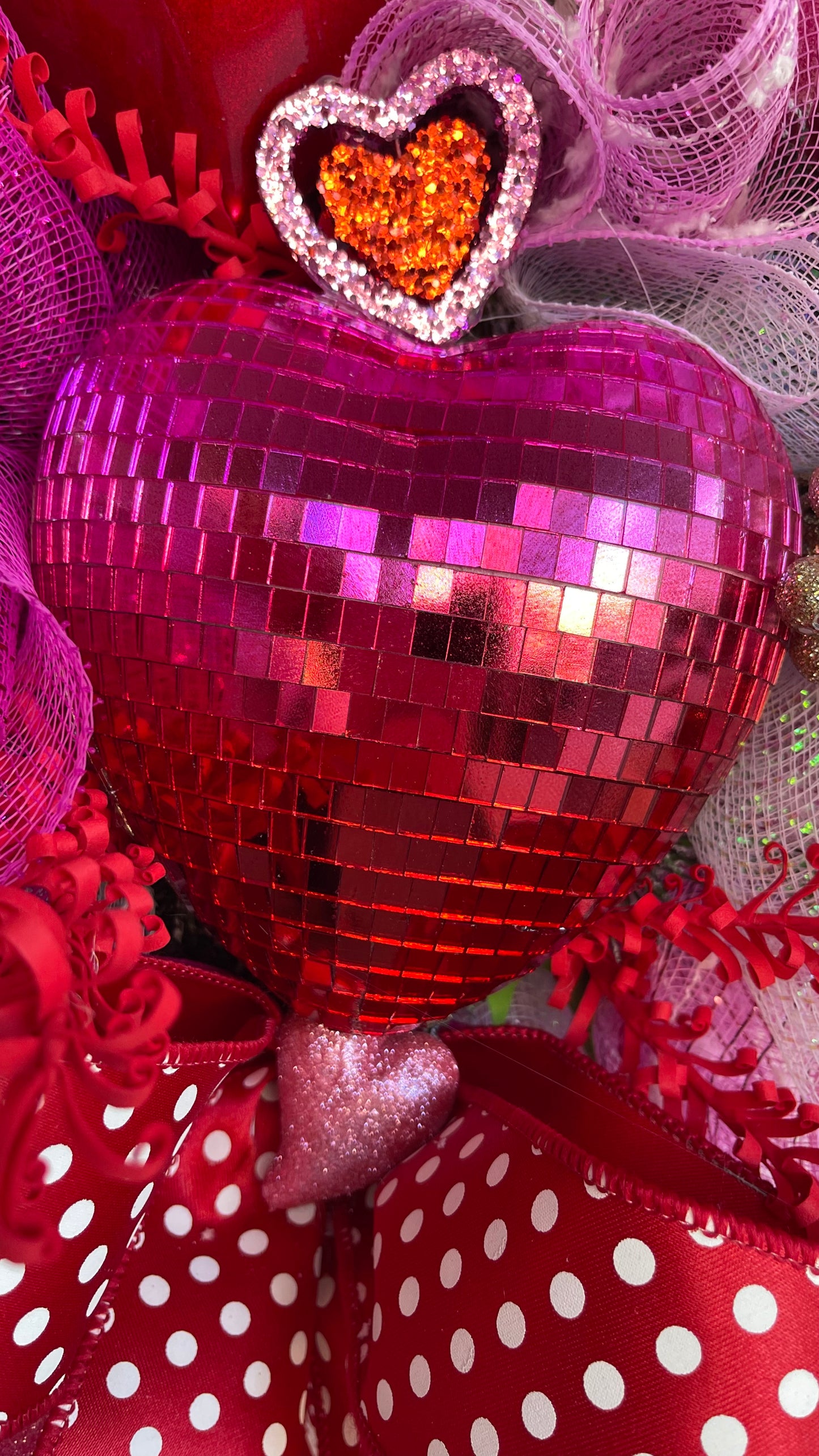 Valentines Heart Wreath Valentine's Day Handmade Wreath Valentine's Day Wreath