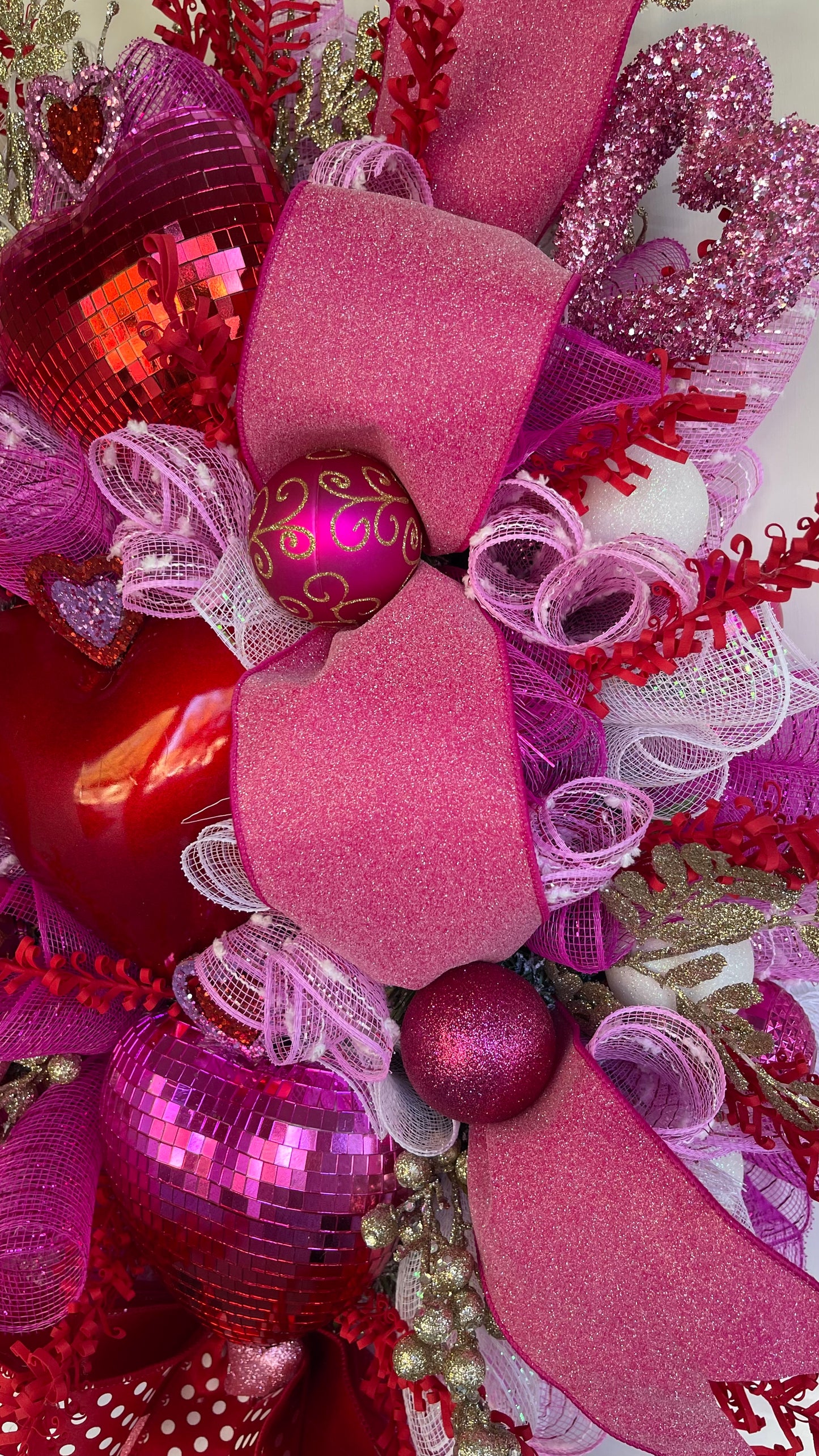 Valentines Heart Wreath Valentine's Day Handmade Wreath Valentine's Day Wreath