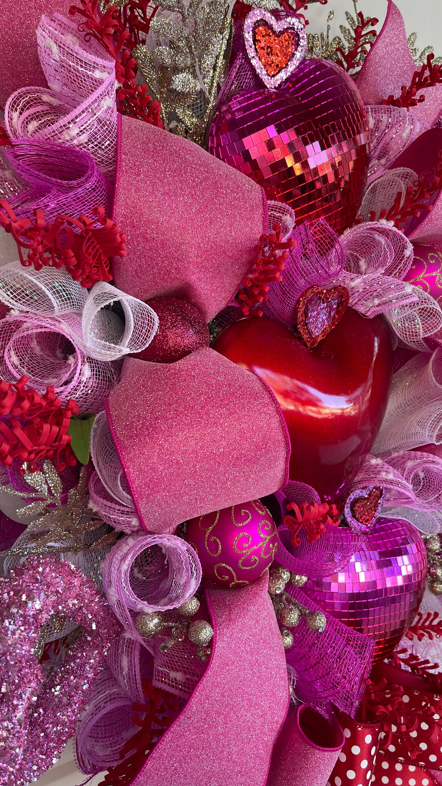 Valentines Heart Wreath Valentine's Day Handmade Wreath Valentine's Day Wreath