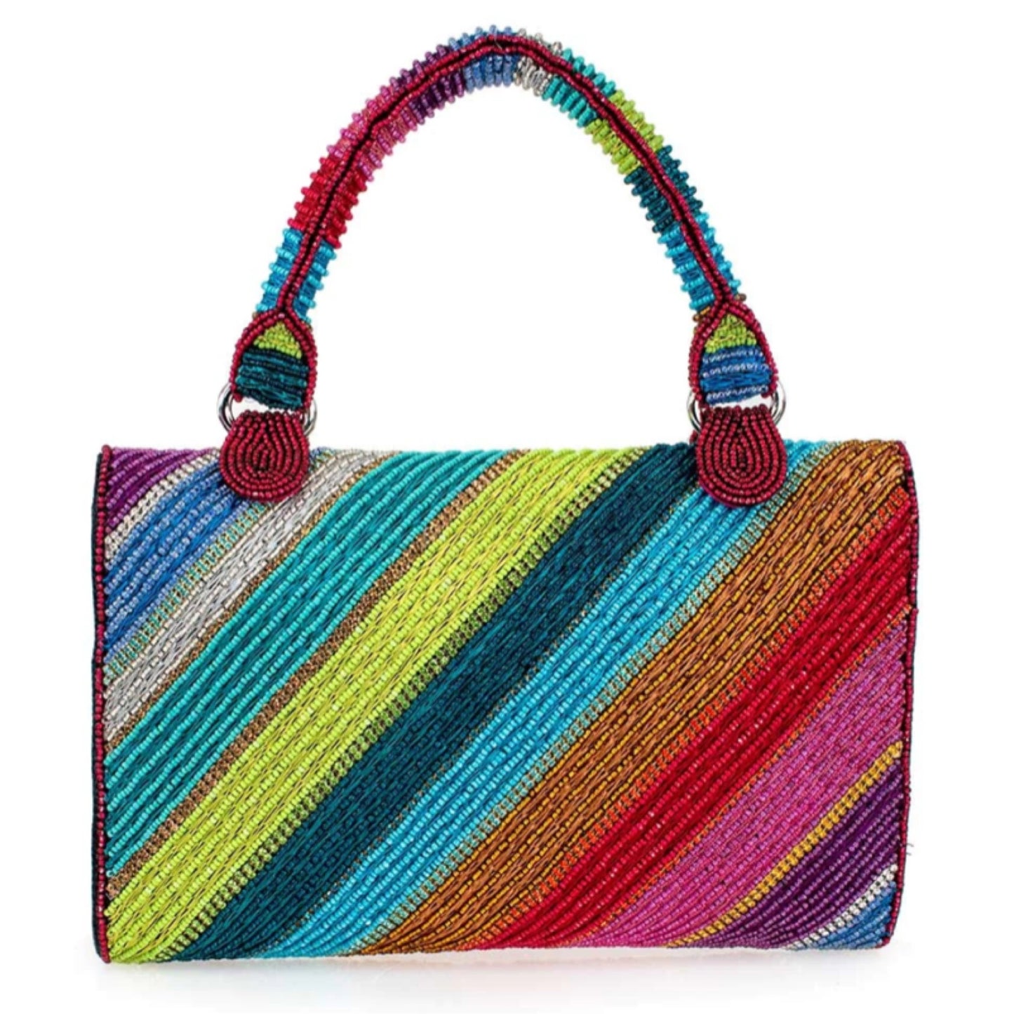 Mary Frances Out Of Line Top Handle Handbag Mary Frances Beaded Bag