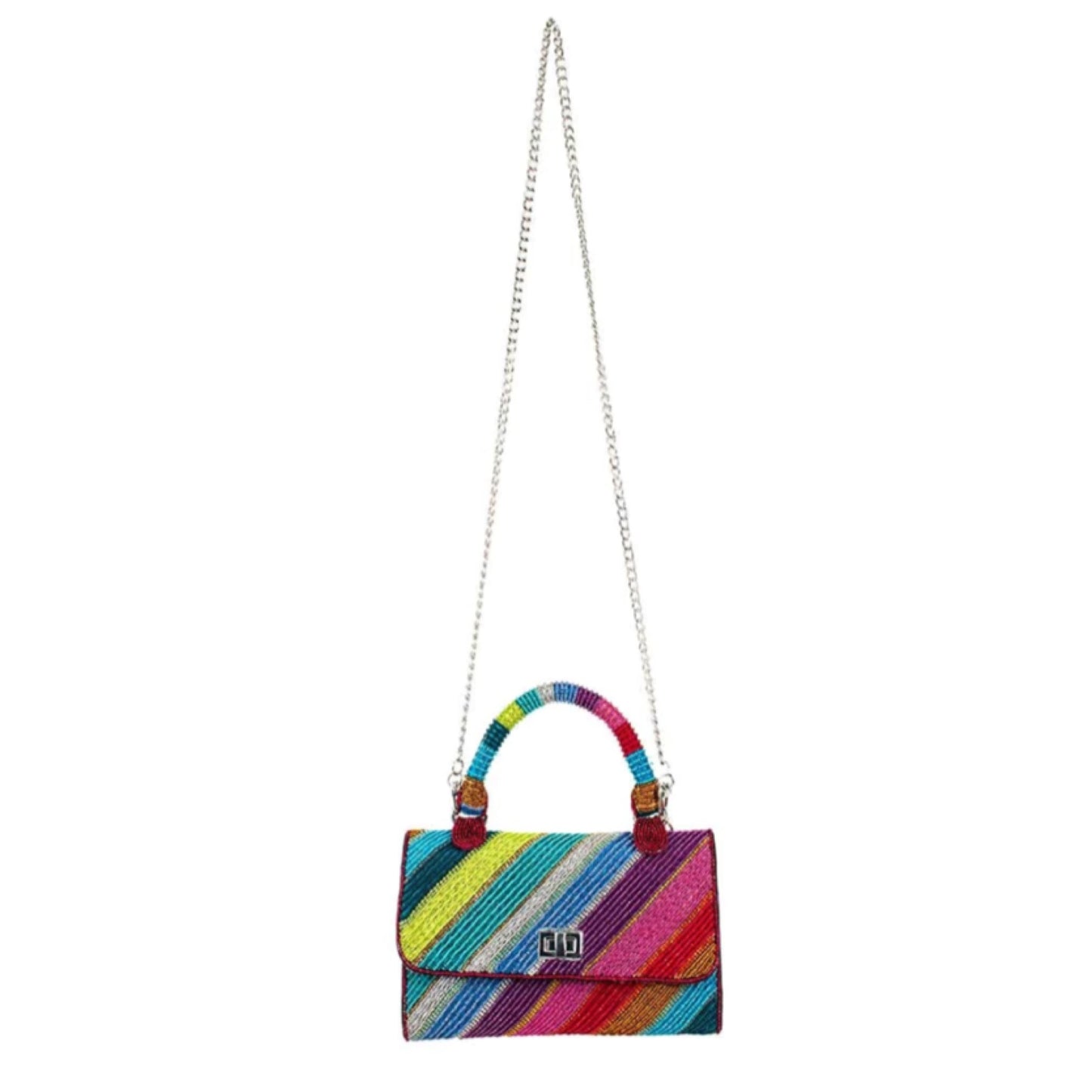 Mary Frances Out Of Line Top Handle Handbag Mary Frances Beaded Bag