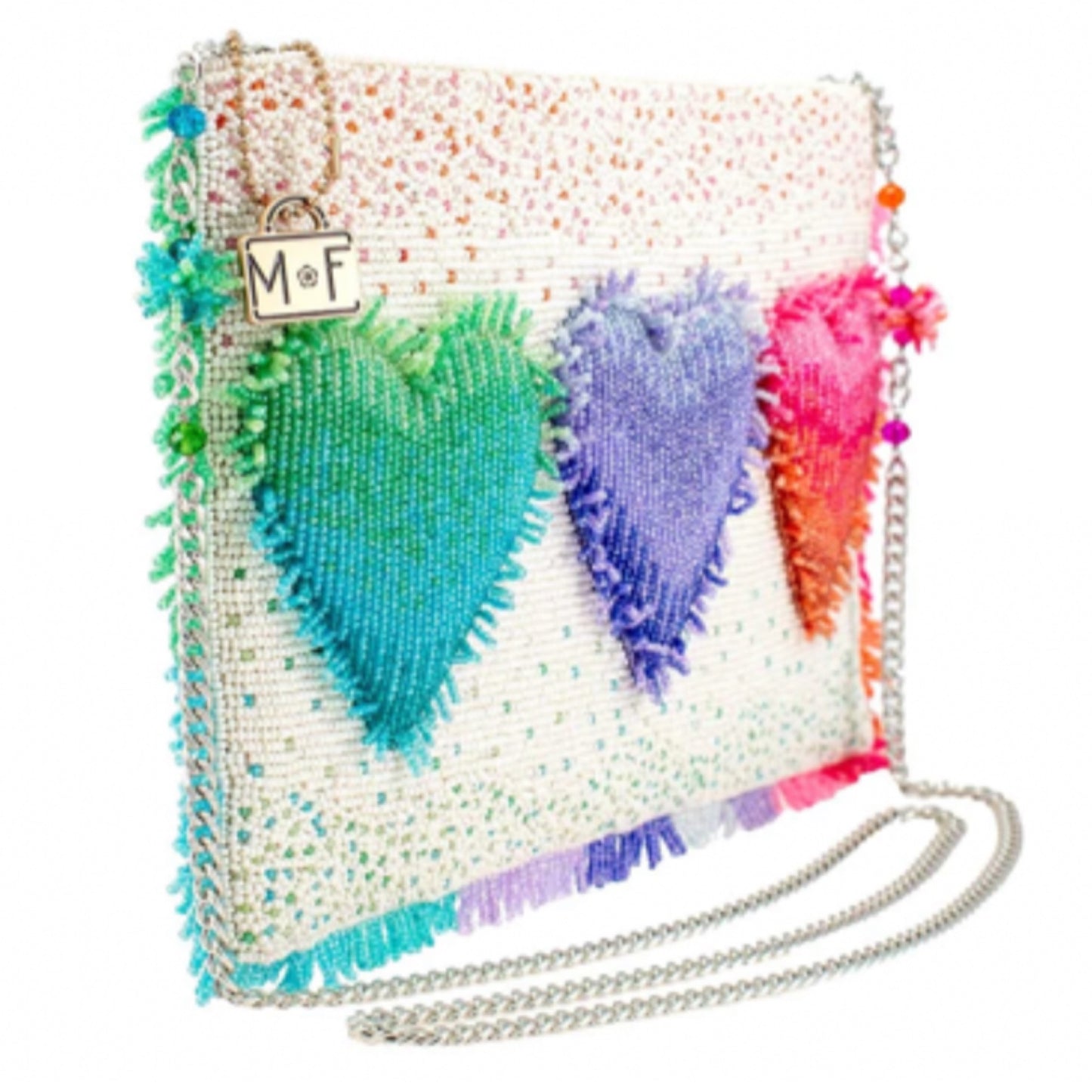 Mary Frances Frill Seeker Hearts Crossbody Bag Mary Frances Beaded Bag