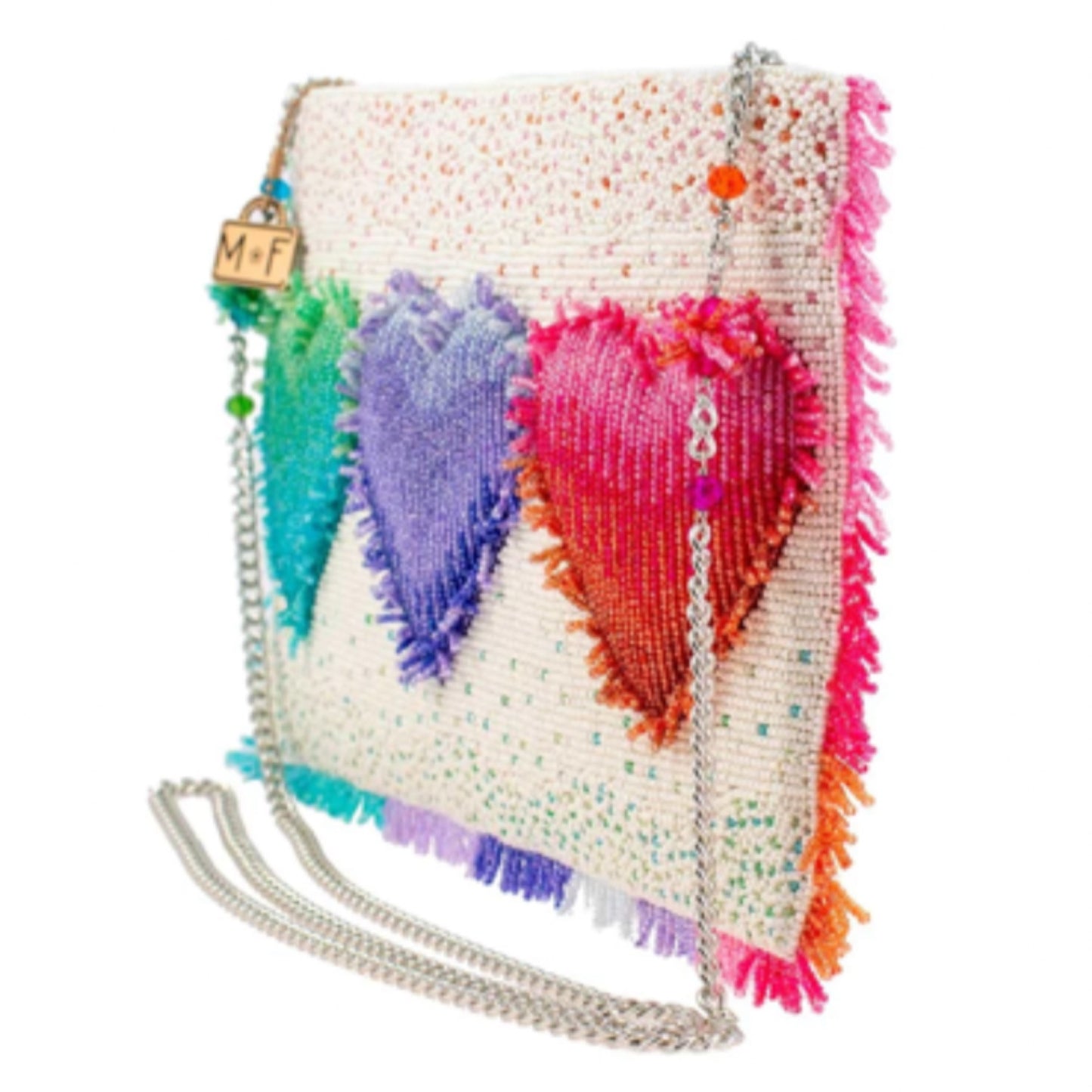 Mary Frances Frill Seeker Hearts Crossbody Bag Mary Frances Beaded Bag