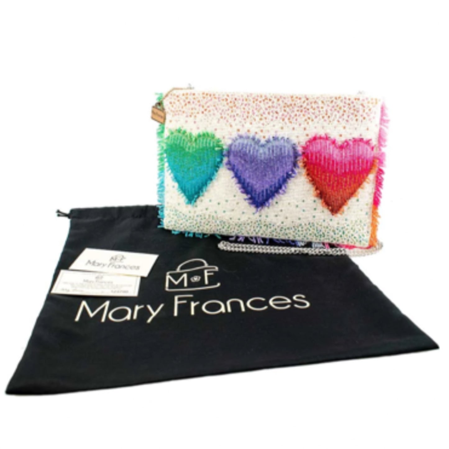 Mary Frances Frill Seeker Hearts Crossbody Bag Mary Frances Beaded Bag