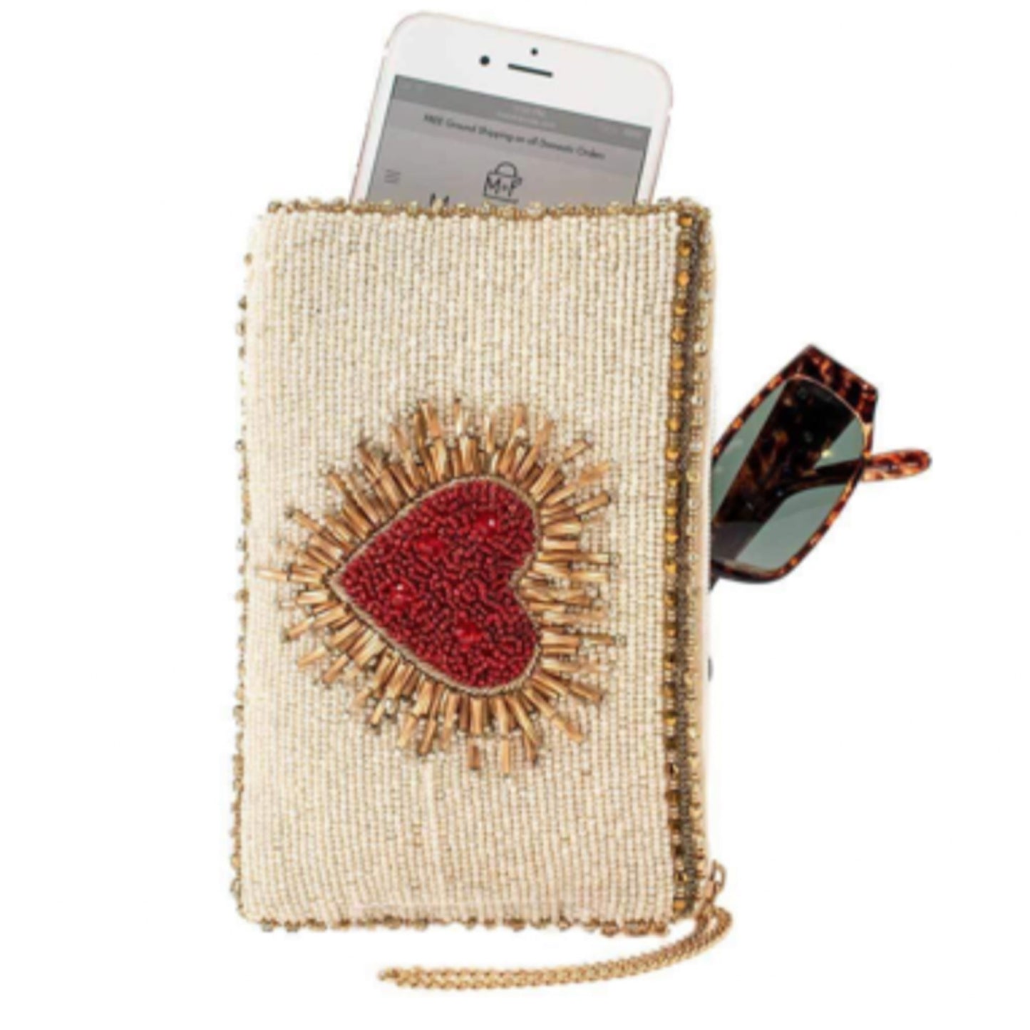 Mary Frances Heart Burst Crossbody Phone Bag Mary Frances Beaded Bag