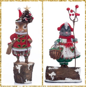 Katherine's Collection Honey the Skunk and Berry the Chipmunk