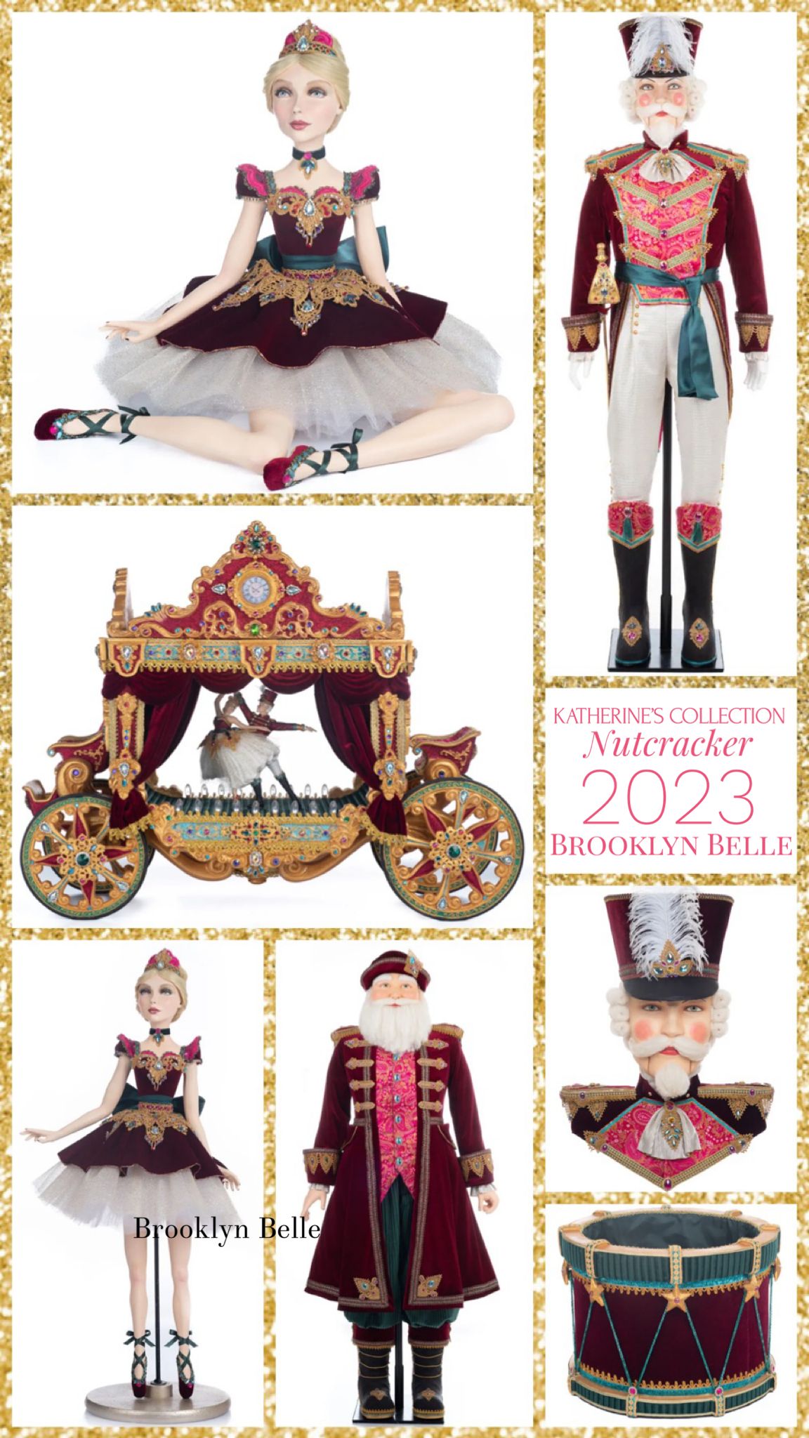 Katherine's Collection Sugar Plum Santa Doll 32-Inch
