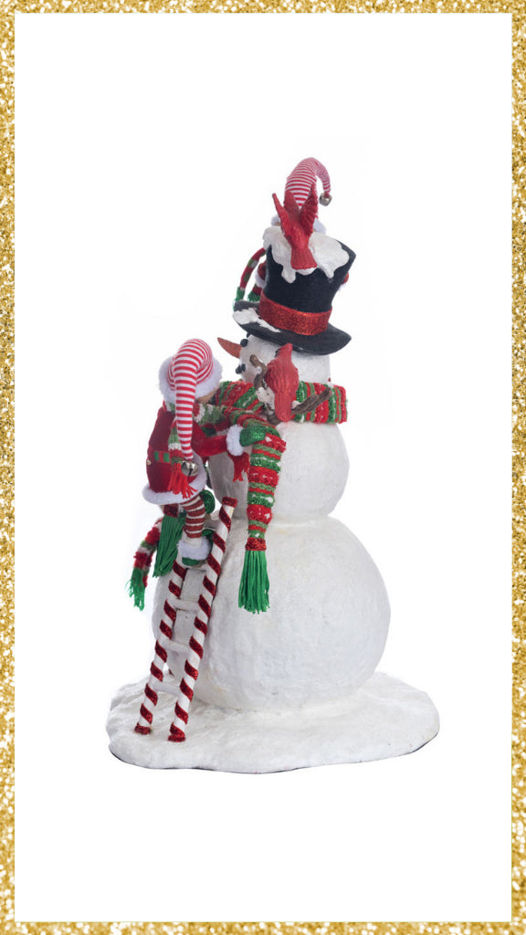 Katherine's Collection Peppermint Palace Elves and Snowman