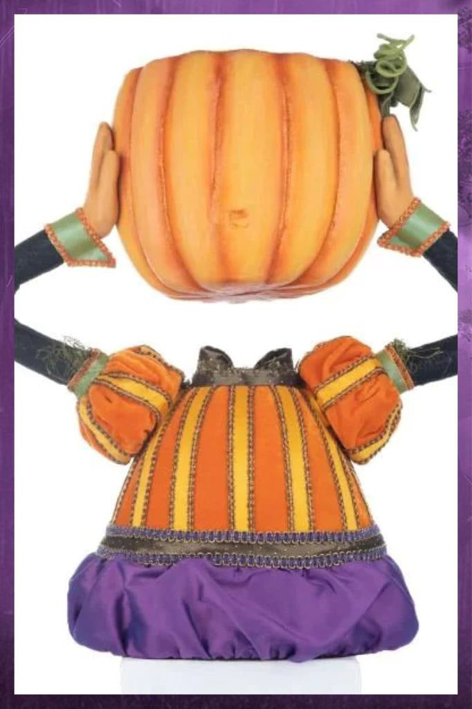 Katherine's Collection Halloween Decor Percy Pumpkin Head Candy Bowl