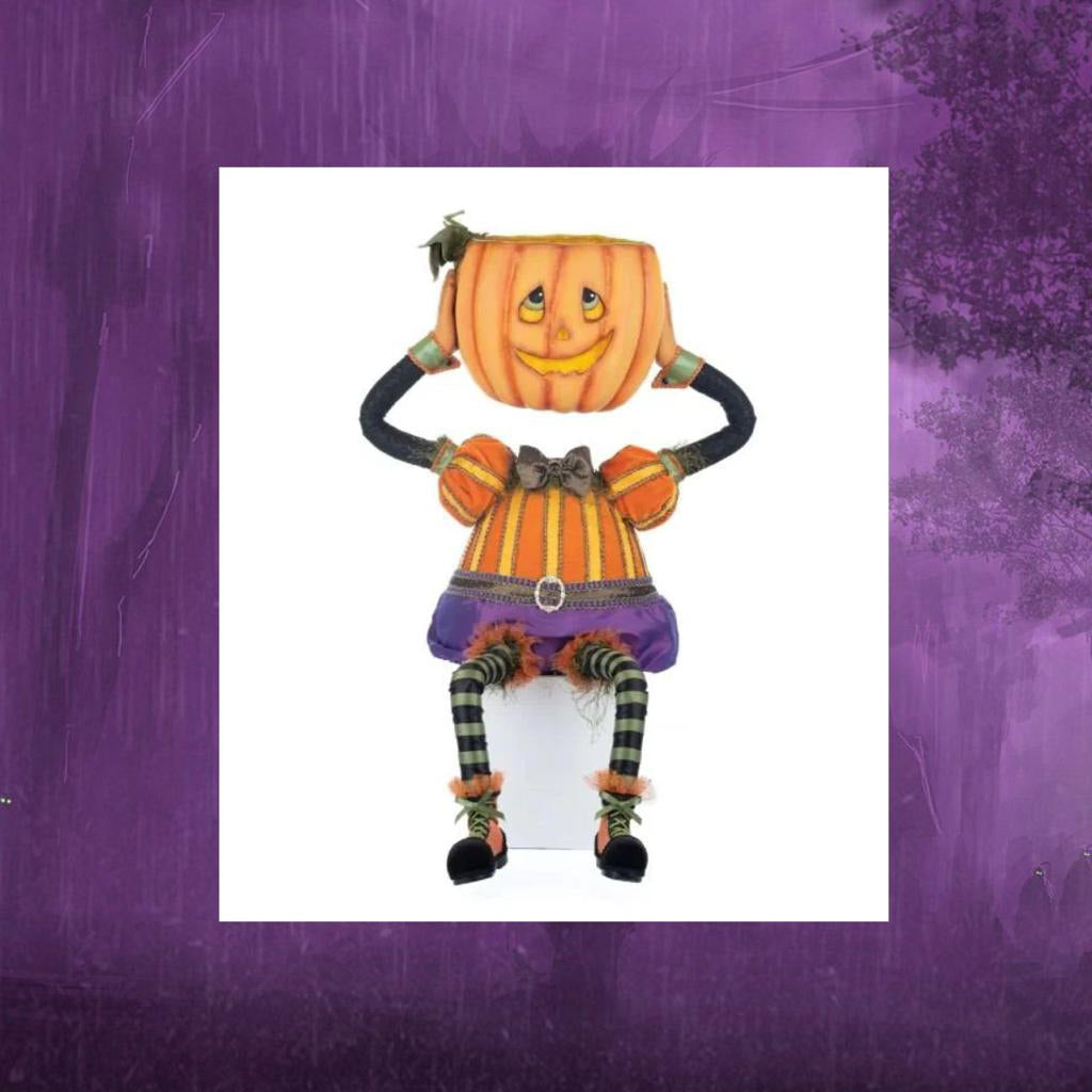 Katherine's Collection Halloween Decor Percy Pumpkin Head Candy Bowl