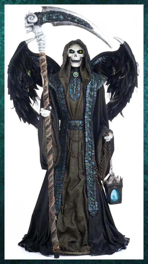 Katherine's Collection Halloween Decor Thanatos The Grim Reaper Doll 32-Inch