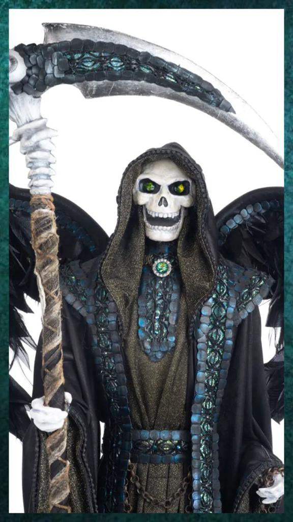 Katherine's Collection Halloween Decor Thanatos The Grim Reaper Doll 32-Inch