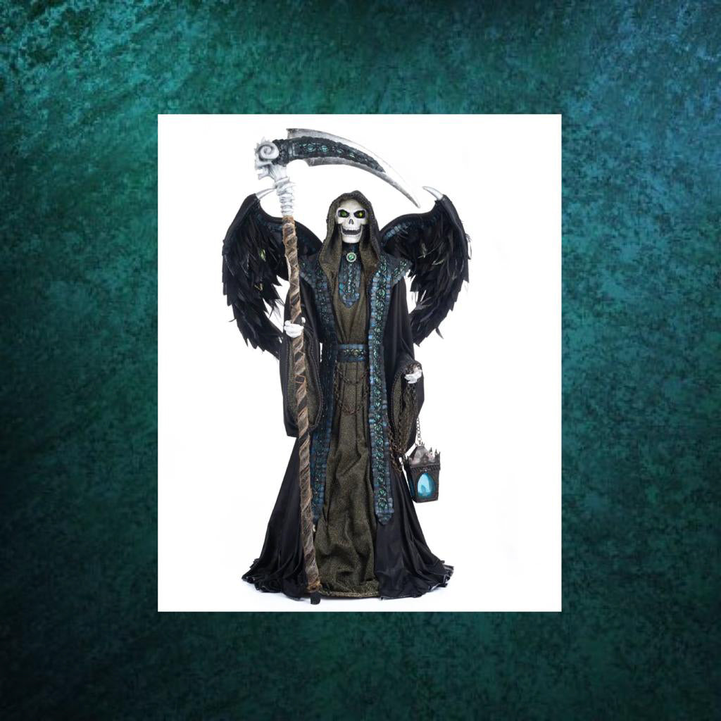 Katherine's Collection Halloween Decor Thanatos The Grim Reaper Doll 32-Inch