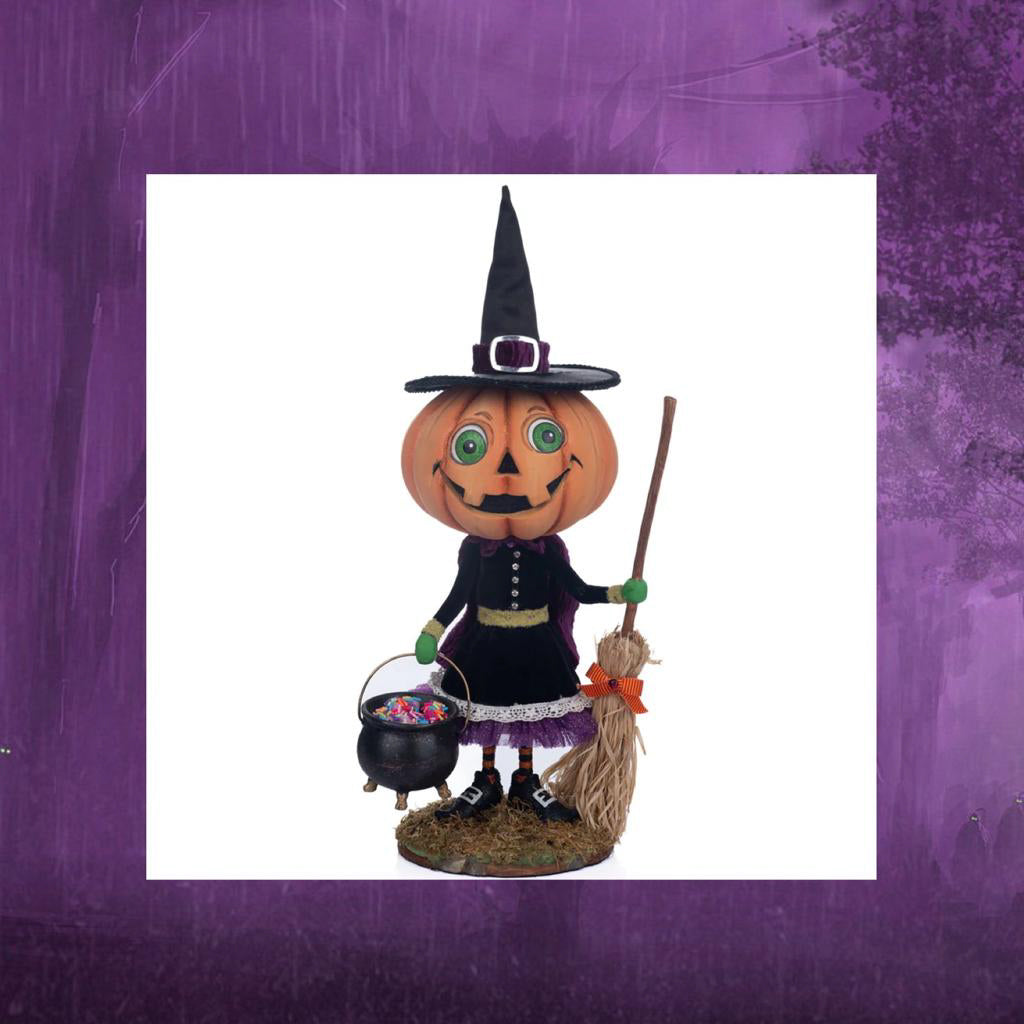 Katherine's Collection Halloween Decor Wanda Witch Trick or Treater Figure