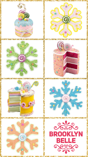 19" December Diamonds Green Swirl Lollipop Pick β’ Lollipop Wreath Attachment