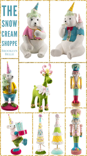 9" December Diamonds Green Double Ice Cream Ornament