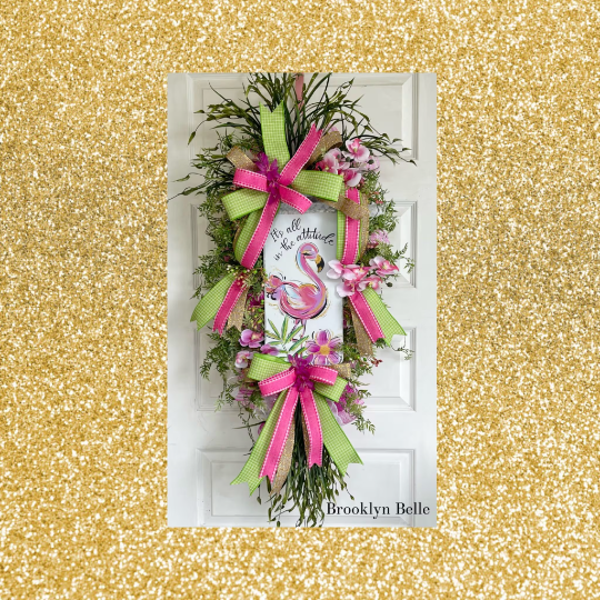 Flamingo Wreath • Summer Wreath