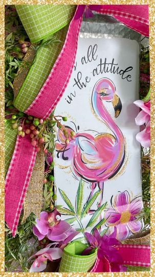 Flamingo Wreath • Summer Wreath