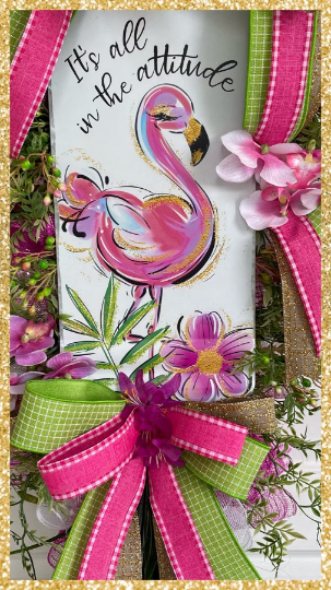 Flamingo Wreath • Summer Wreath