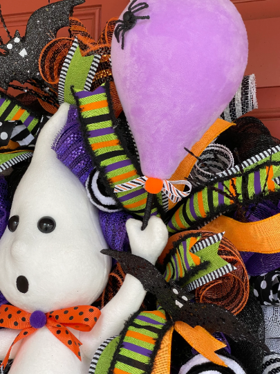 Halloween Whimsical Ghost Wreath
