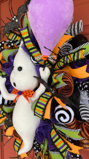 Halloween Whimsical Ghost Wreath