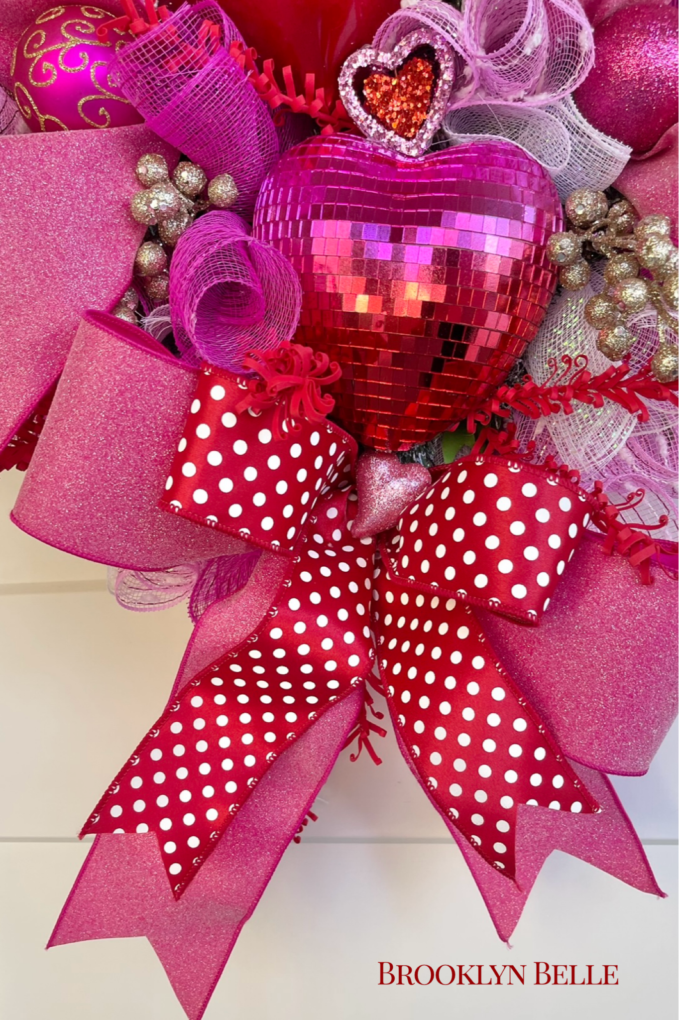 Valentines Heart Wreath Valentine's Day Handmade Wreath Valentine's Day Wreath