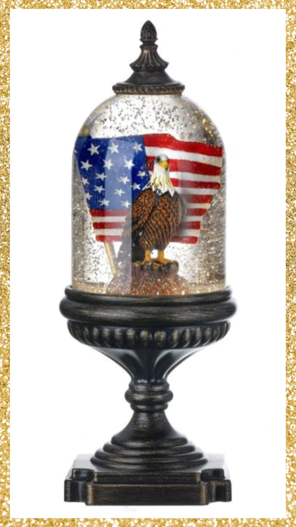 Bald Eagle Water Globe • Patriotic Water Globe
