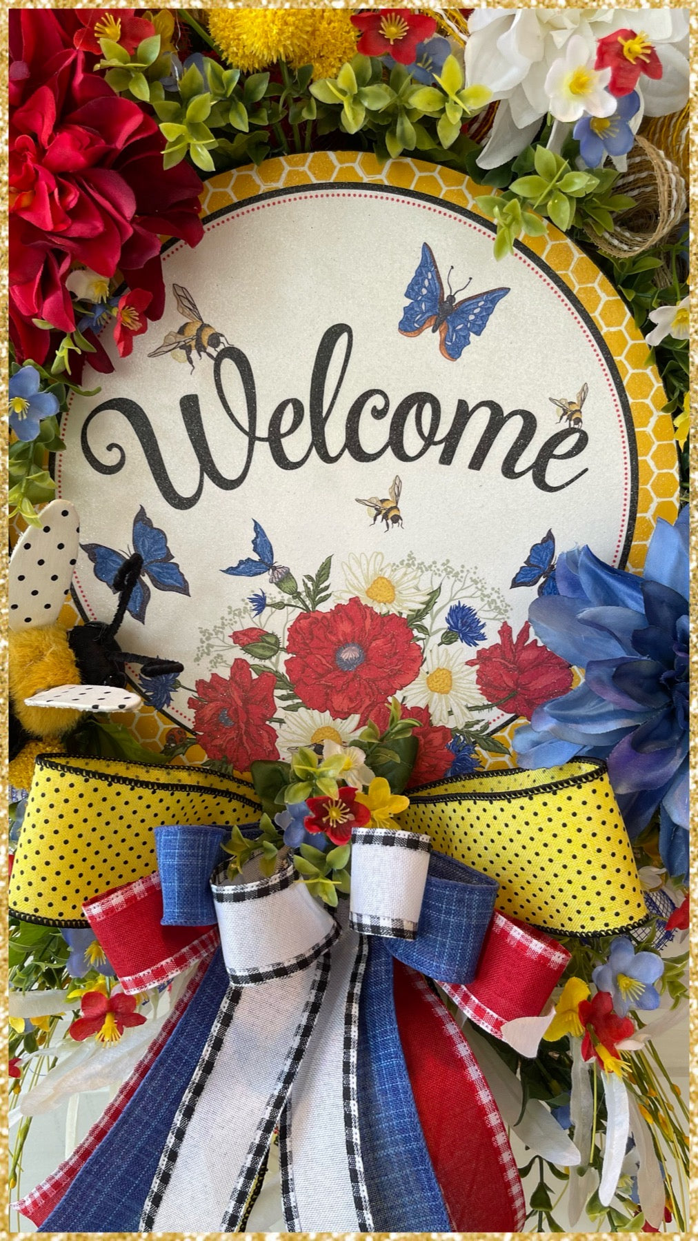 Summer Welcome Wreath • Welcome Floral Wreath