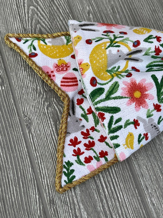 Big Easter Bunny and Floral Wreath Bow Attachment