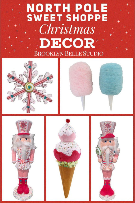 Pastel Pepperment Candy Santa