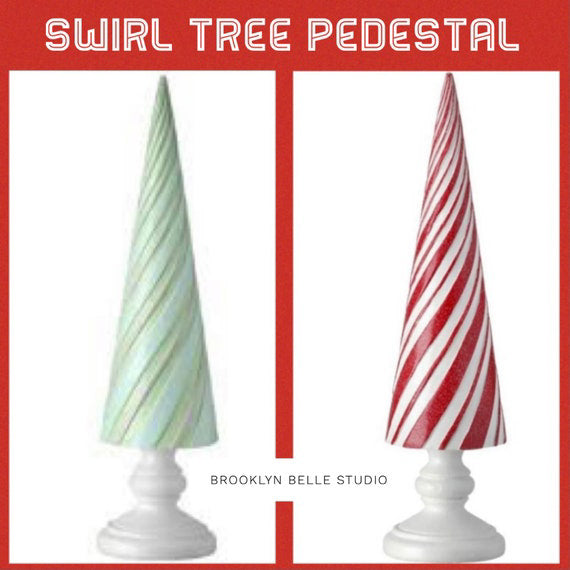 Peppermint Swirl Tree Pedestal