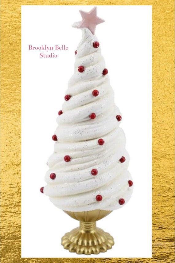 12.5 White Cake Tree Decor