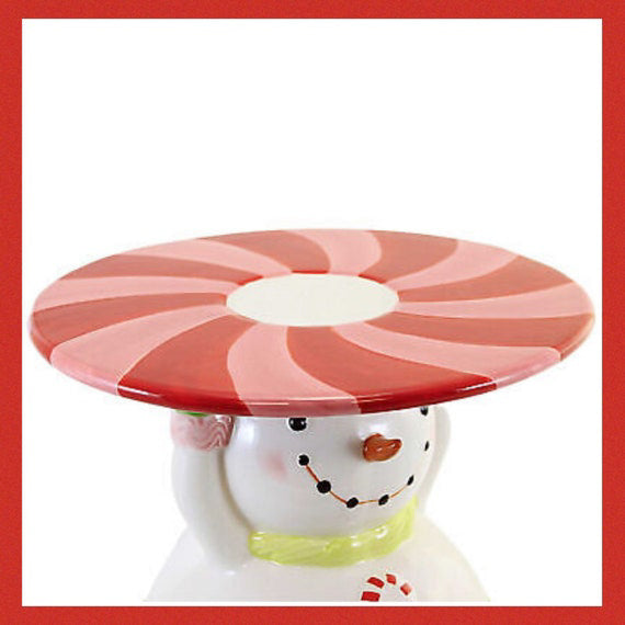 Pastel Candy Snowman Serving Tray