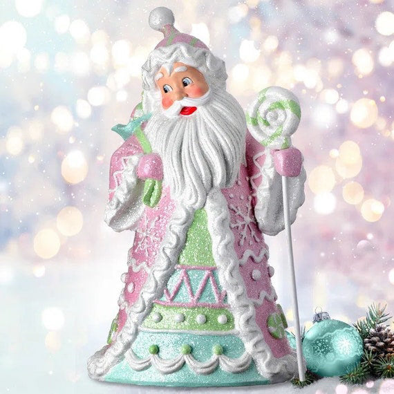 Pastel Santa With Lollipop