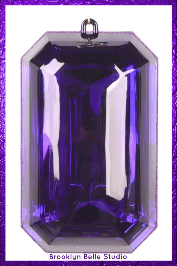 8" Purple Jewel Ornament