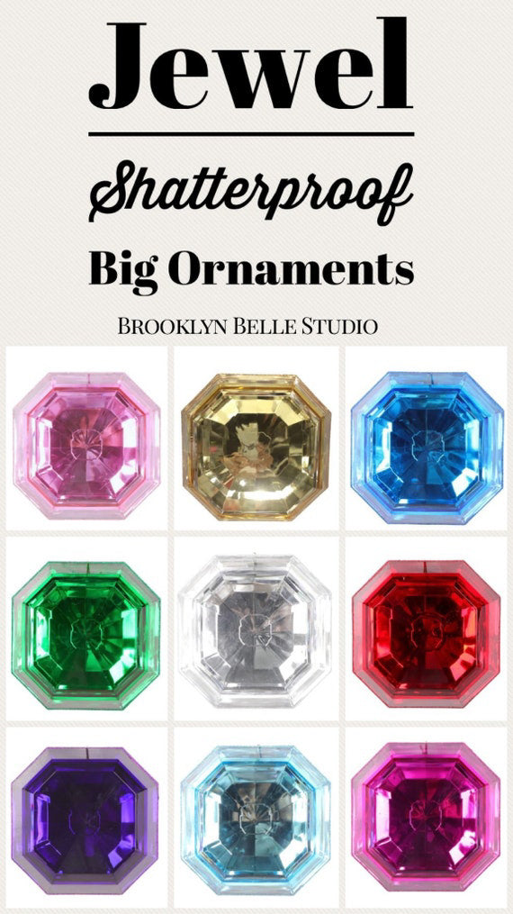 6" Crystal Clear Diamond Ornament