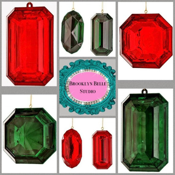 8" Fuchsia Jewel Ornament