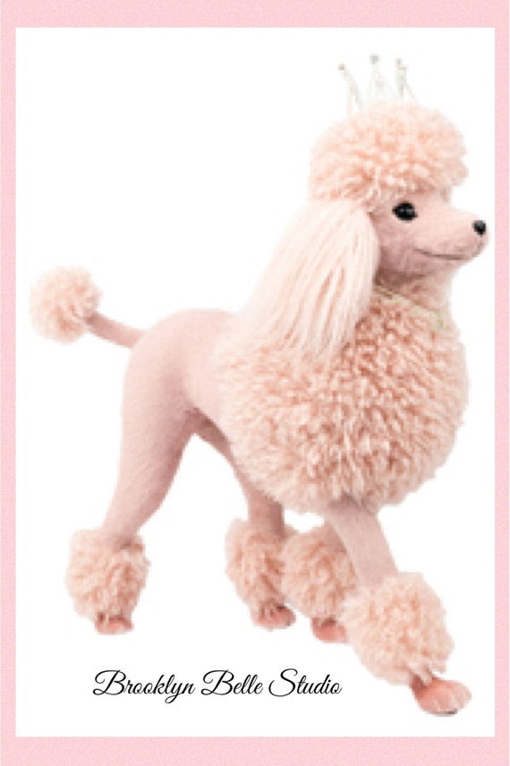 21 Inch Pink Poodle Decor