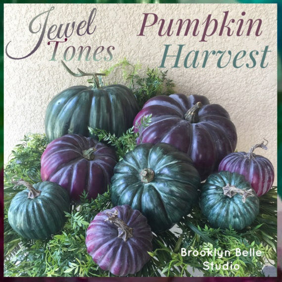 12" Large Artificial Purple Plum Pumpkin