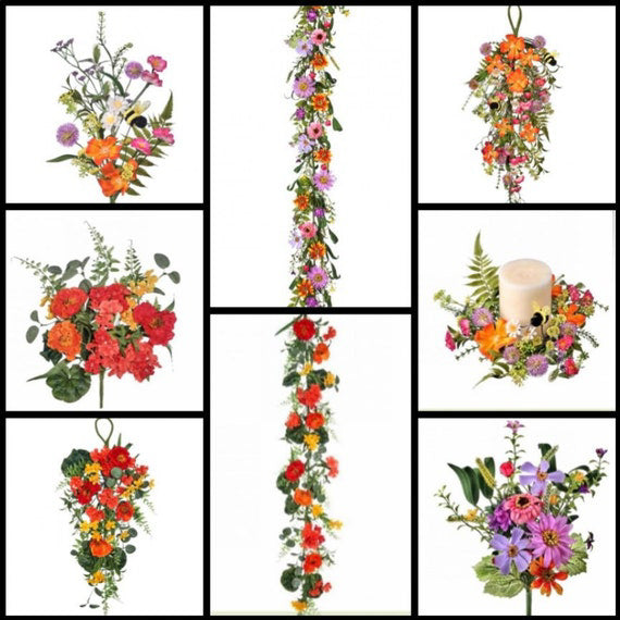 Poppy & Gypso Artificial Flower Bouquet