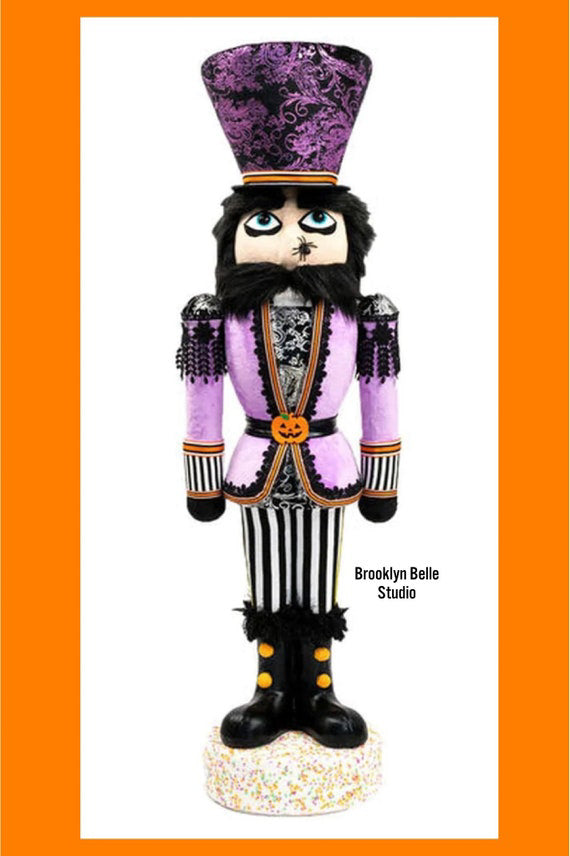 40" Big Purple Halloween Nutcracker Decoration