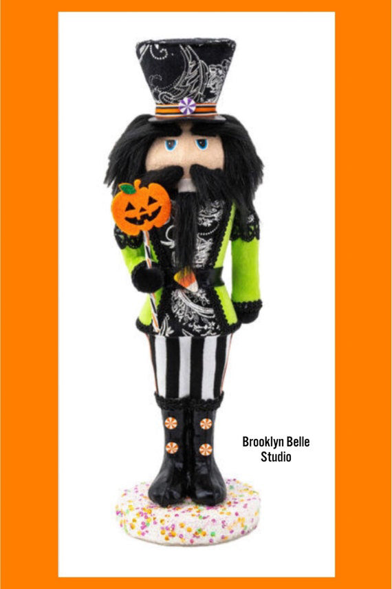 Green Halloween Nutcracker Decoration