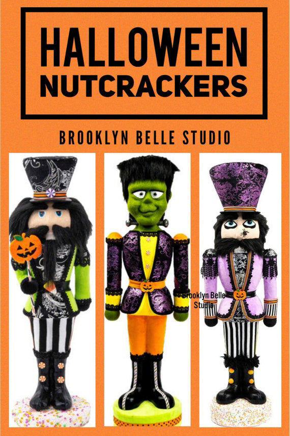 Green Halloween Nutcracker Decoration