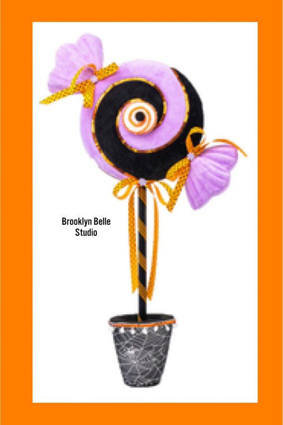 27" Purple Candy Lollipop Tree Decor