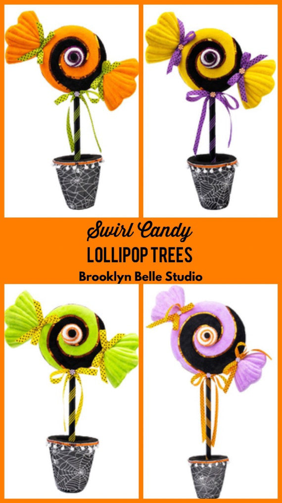 27" Purple Candy Lollipop Tree Decor