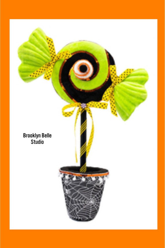 27" Green Candy Lollipop Tree Decor