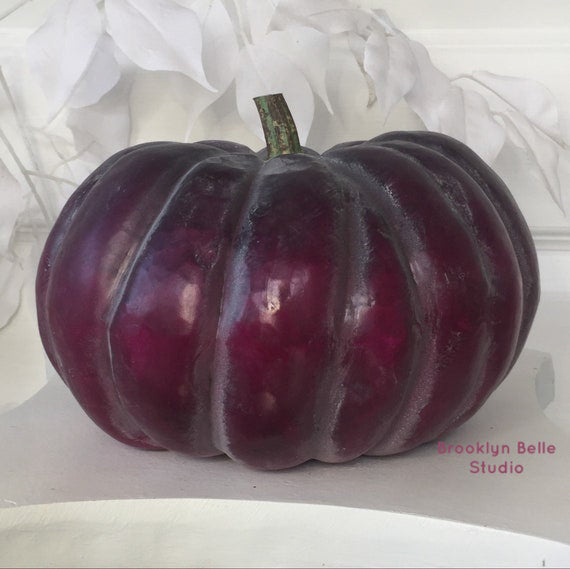 7.5" Artificial Purple Plum Pumpkin