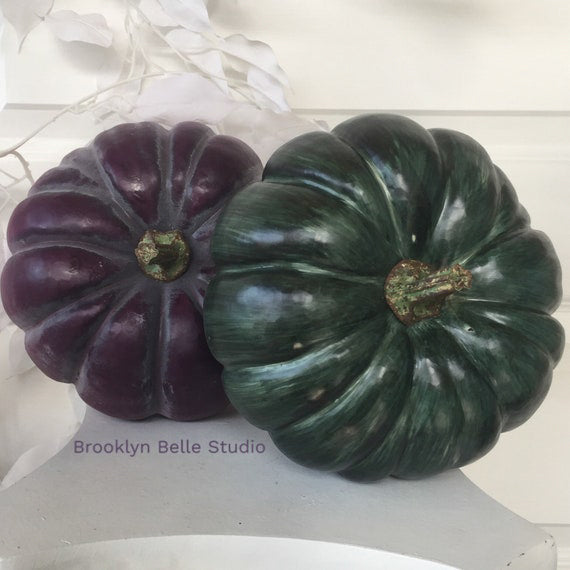 7.5" Artificial Purple Plum Pumpkin