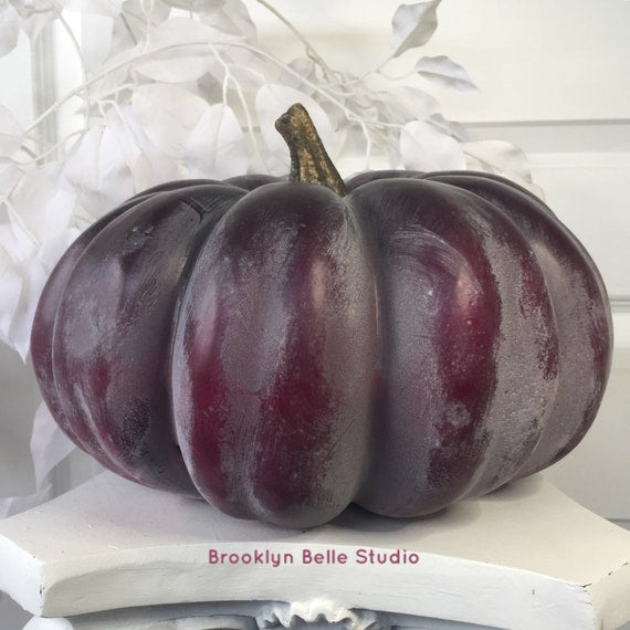 12" Extra Large Artificial Purple Plum Pumpkin