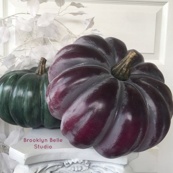 12" Extra Large Artificial Purple Plum Pumpkin